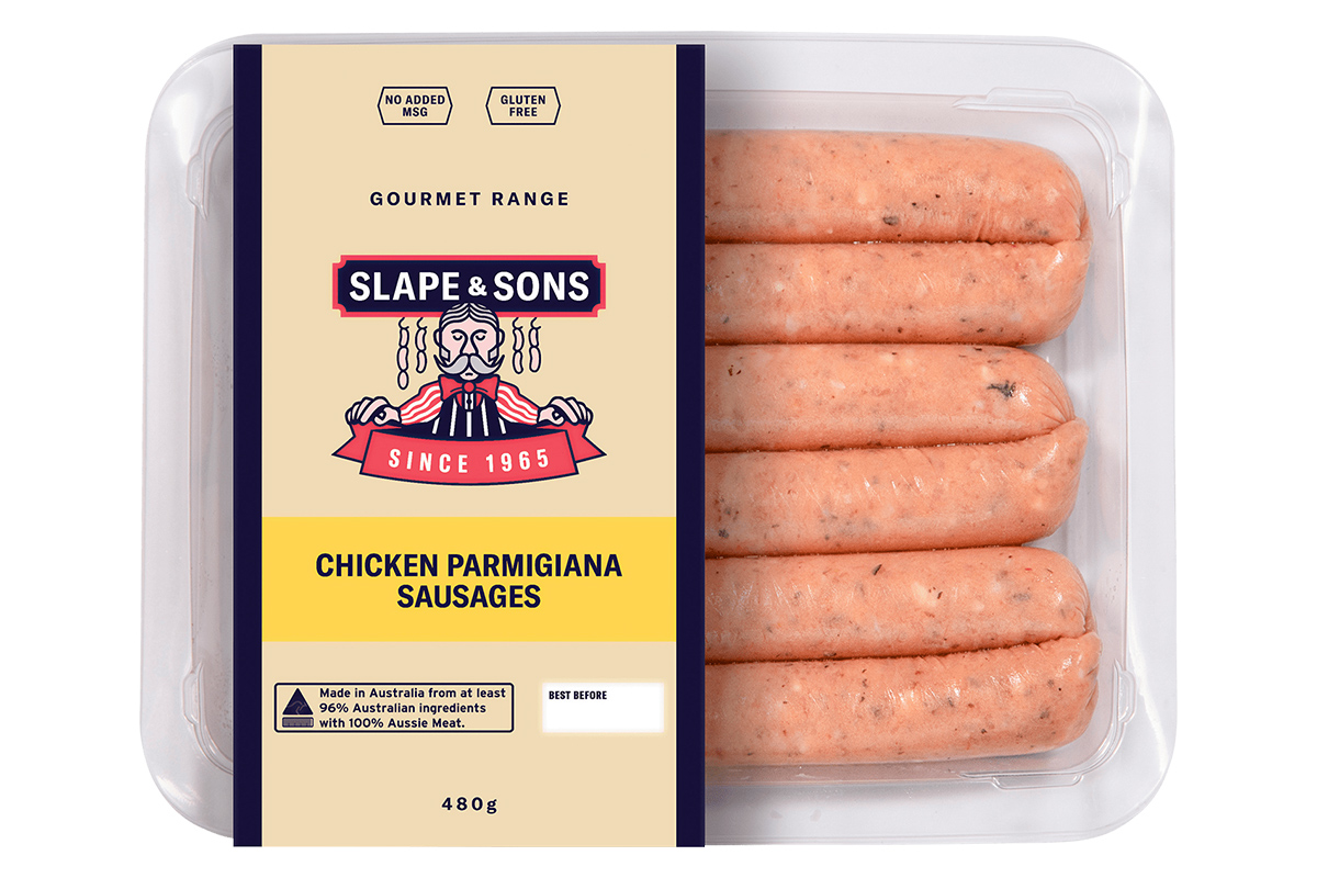Olsens Corner, Slape & Sons Sausages - Chicken Parmigiana