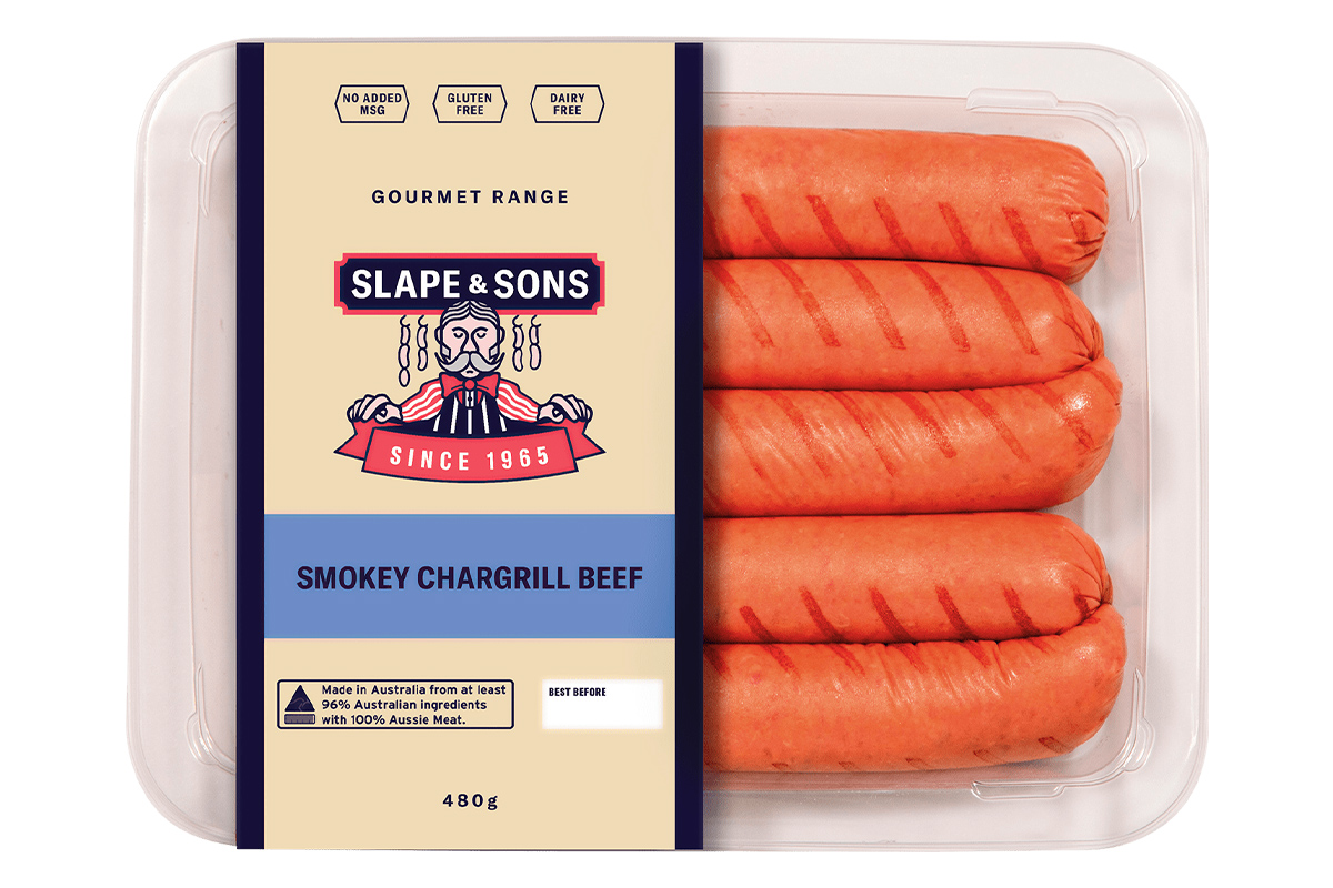 Olsens Corner, Slape & Sons Sausages - Smokey Chargrill Beef