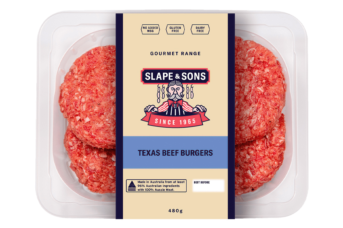 Olsens Corner, Slape & Sons Burgers - Texas Beef Burgers